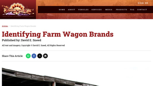 Vintage Farm Wagons - Brand Identification