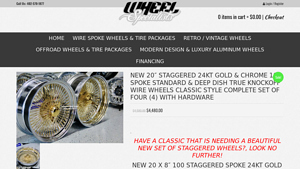 Wheels To You - 20 Staggered 24kt Gold & Chrome Wire Wheels