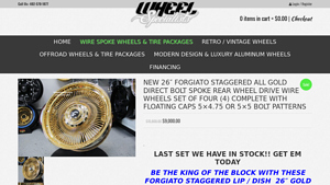 Forgiato - 26 ALL GOLD Staggered Wire Wheels Set