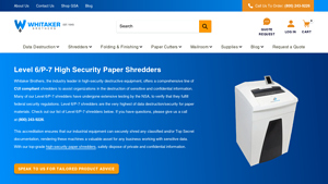 Whitaker Brothers - P7 Level 6 High Security Shredders