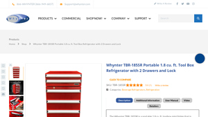 Whynter - TBR-185SR Portable Tool Box Refrigerator