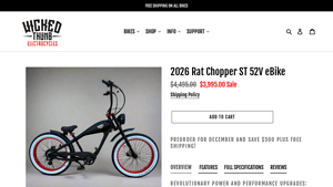 Wicked Thumb - Rat ST 52V Electric Bike