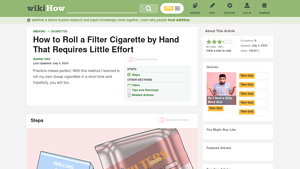 WikiHow - Rolling Tobacco Essentials