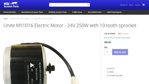 Unite - MY1016 Electric Motor