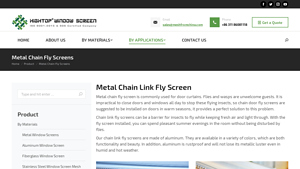 Windowscreen Manufacturer - Metal Chain Fly Screens