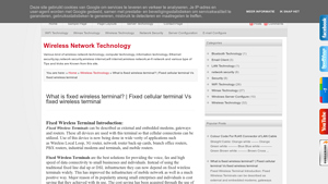Wireless Topic - Fixed Wireless Terminals