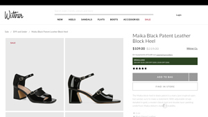 Wittner - Maika Black Patent Leather Block Heel Sandal