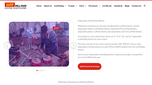 Wellmade - Adjustable Scaffolding Caster Wheels