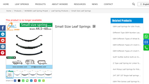 Wondee - Small Size Leaf Springs for Light Duty Trailers