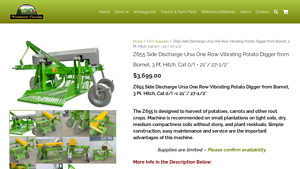 Bomet - Z655 Side Discharge Potato Digger