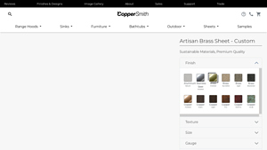 World Coppersmith - Artisan Brass Sheets