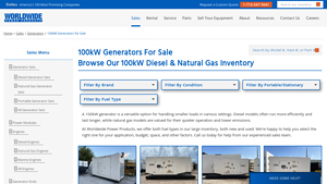 WPower Products - 100kW Generators