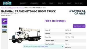 WPP Crane - NBT30H-2 30 Ton Boom Truck