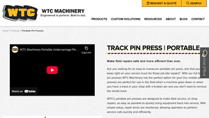 WTC Machinery - Portable Pin Presses
