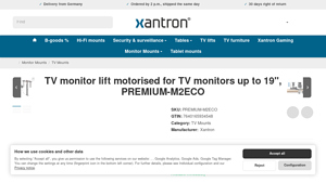 Xantron - PREMIUM-M2ECO Motorised TV Monitor Lift