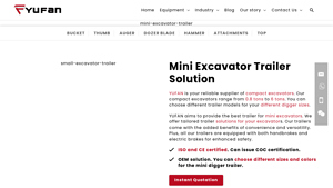Yufan Machinery - Mini Excavator Trailer