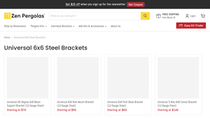 Zen Pergolas - Universal Steel Beam Brackets