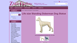 ZHKIS - Life Size Standing Doberman Dog Statue