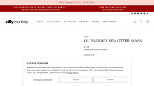 Zilly Monkey - Lil' Buddies Sea Otter Plush Mask