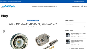 Zomwave - TNC Male Connectors & RG174 Coax Cable