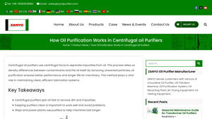 Zy Oil Purifier - Centrifugal Oil Purifiers